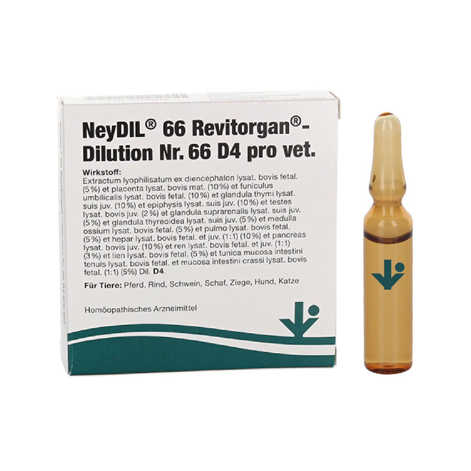 NEYDIL Nr.66 Revitorgan Dil.D 4 pro Ampullen vet.